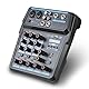 Klein Mischpult 4 Kanal Stereo Live Mischpulte, Audio Mixer Mini Musik Mixer, DJ Mischer Board Karaoke Mischpult Audio Interfac with Bluetooth MP3 48V Phantomspeisung FX Analoge Digitale Effekte