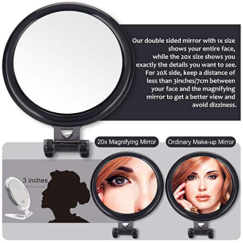 (62 OFF Deal) KOOLORBS 10X Magnifying Makeup Mirror with 3 Lightings, FULL Rotation, Powerful