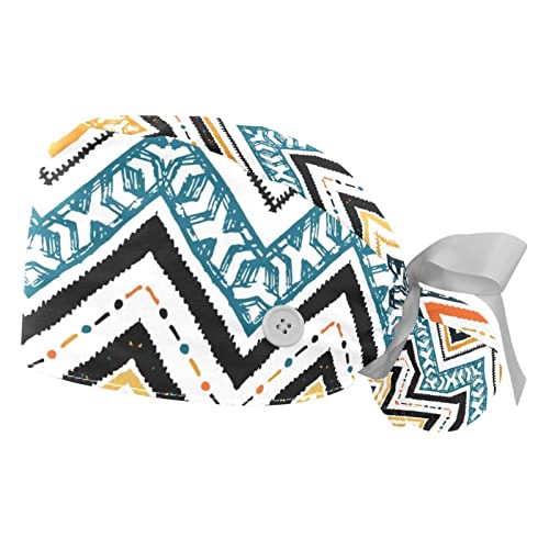 Casquettes de travail pour hommes et femmes JDEZ chapeaux bouffants zigzag