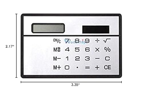 Miniatura 2 de Calculadora de energía solar ultra mini delgada tamaño tarjeta de crédito de 8 dígitos Mini calculadora de bolsillo pequeño