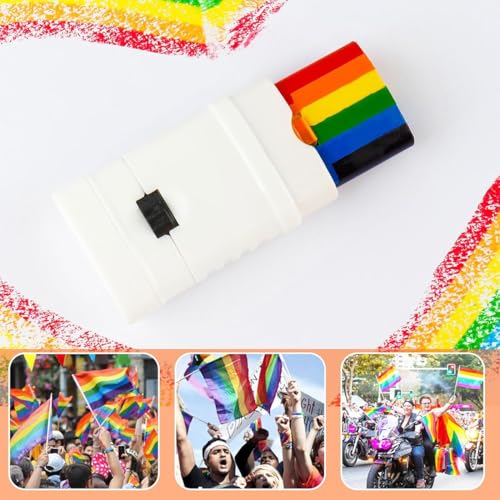UYVPAER Regenbogenstifte Set Mit Pride Sticker, Pride Face Paint Dehnbar, Lgbtq Regenbogen Schminke, Gay Pride Schminke, Regenbogen Deko, Regenbogen Flag Für Pride Party, Paraden, Monat Des St