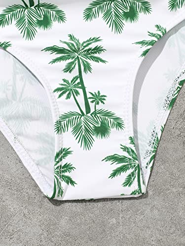 SweatyRocks Girl's Two Piece Swimsuit Graphic Print Ruffle Flounce Cute Bikini Set Bathing Suit3