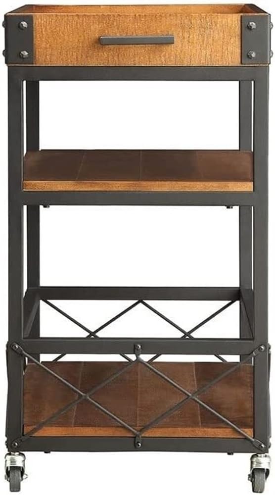 Carrito rodante de 3 niveles con ruedas para entrega de alimentos, casa club, servicio de vino, bebida, té, cocina y baño, 70 x 35 x 75 cm