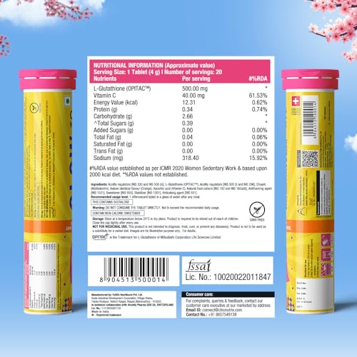 Image of Chicnutrix Glow | Japanese Glutathione and Vitamin C for Skin Care | Glowing & Radiant Skin (20 count (Pack of 2), Orange)