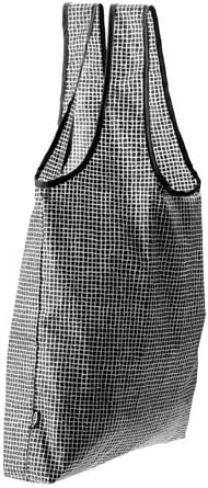 Ikea Knalla Foldable Reusable Carry on Bags w/ Extra Wide Handle, Gray, White