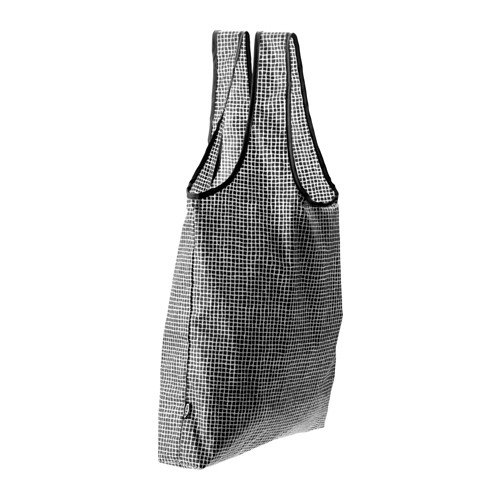 Ikea Knalla Foldable Reusable Carry on Bags w/ Extra Wide Handle, Gray, White