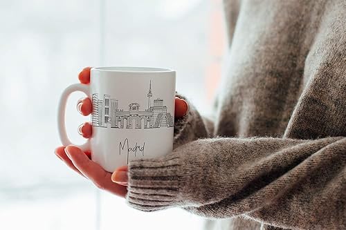 Miniatura 2 de Madrid España Regalos y Recuerdos  Tazas de café  Regalos de graduación de Madrid para él  Vasos únicos  Taza de cerámica de 11 oz  Los mejores