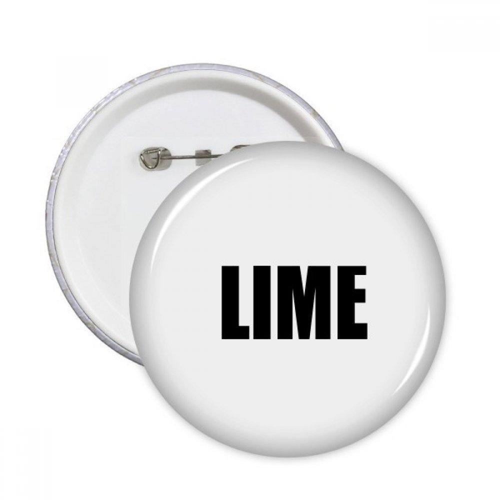 Badge bouton rond Lime Fruit vêtement décoration multicolore taille S