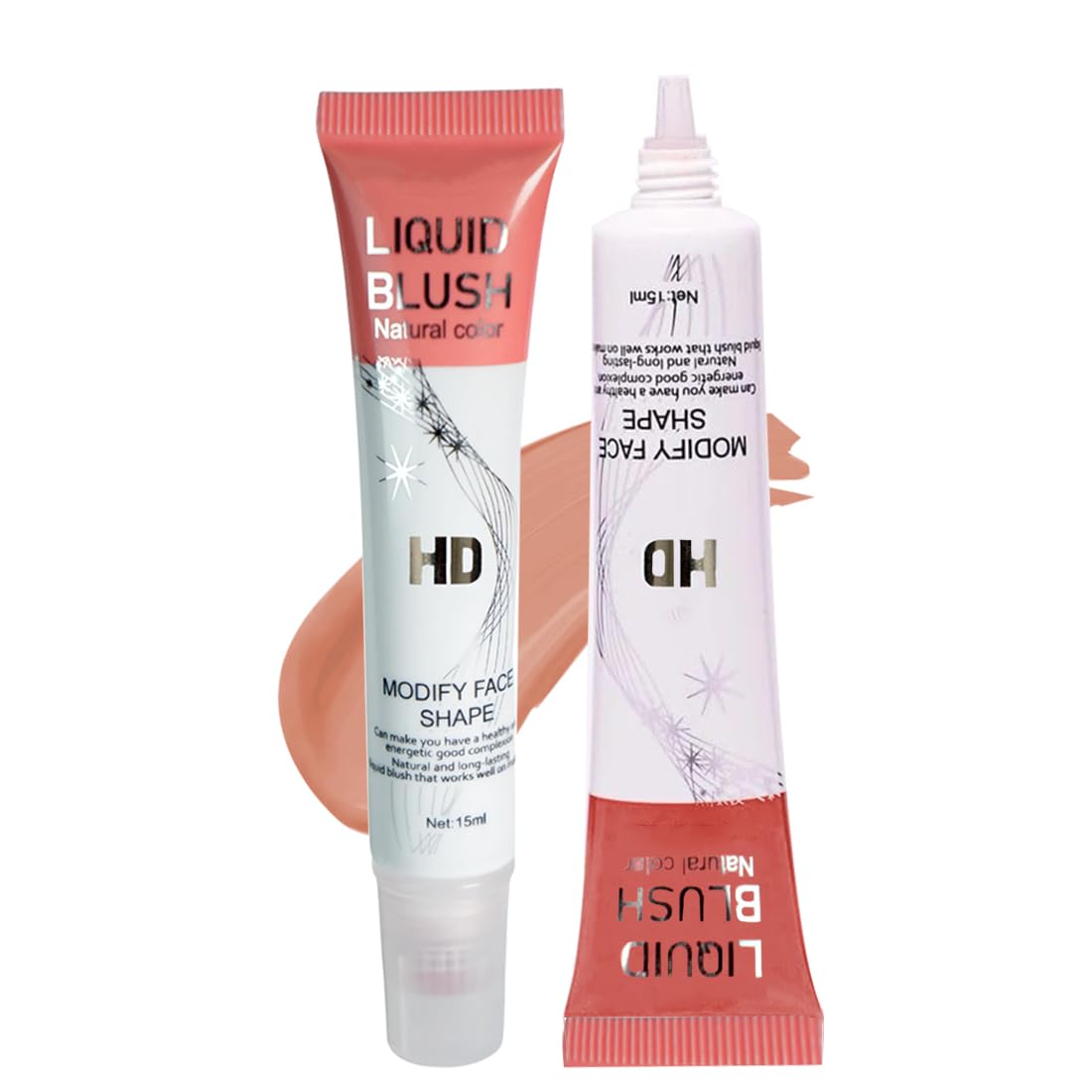 Adbeni Liquid Blusher 15gm, Effortless Glow & Long-Lasting, Easy To Blend, Enhance Your Cheeks With A Touch Of Luminosity, Available In A Variety Of Gorgeous Shades, (01-Peachy Perfection)