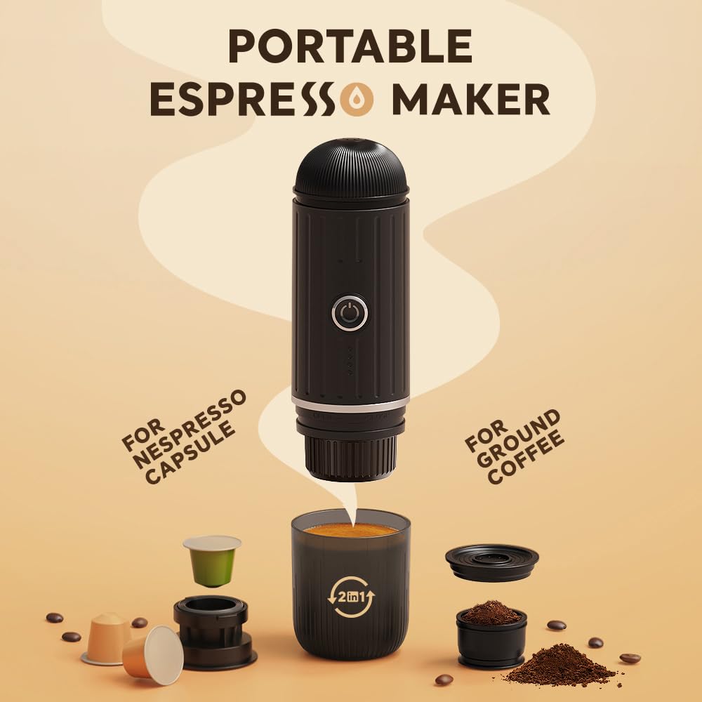 Amazon | BENFUCHEN ポータブル電動エスプレッソマシン 旅行用コーヒー