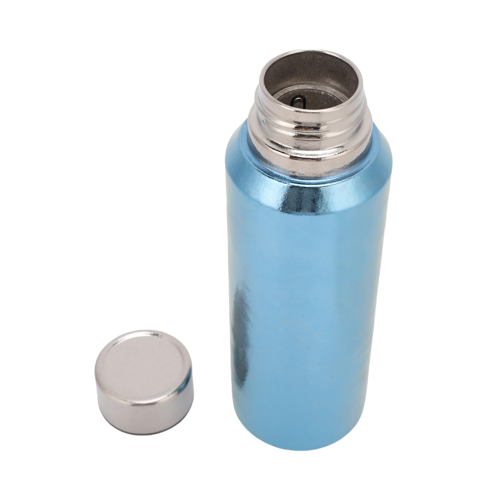 Changor Borraccia da Viaggio Isolata, Leggera da 500 Ml (Blu) | Materiale in titanio , design sottovuoto a doppio strato, nessuna perdita, tazza multiuso, uso esterno