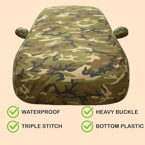 Image of Sulfar 100% Waterproof Car Body Cover Compatible with Mirror for BMW ML with Long Lasting Durable Material (Triple Stitched, Full Bottom Elastic, Camouflage Army)