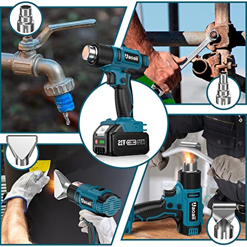 Uaoaii HG2000 Cordless Heat Gun, Uaoaii 21V Hot Air Gun W/ 2X 4.0Ah Rechargeable Battery thumb #6