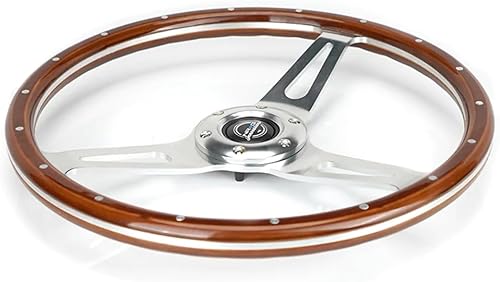 Miniatura 3 de NRG Innovations NRG-RST-363SL - Volante de madera oscura reforzado, 14.173 in, centro de 3 radios en cromo