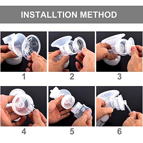 Electric Breast Pump Single Breastmilk Pump Extractor Portable Massage Suction USB Touch Screen Breast Feeding Dispenser Backflow Protector Travel Smart Recharges 9 Levels LCD Display BPA Free TSA - Thumbnail 4
