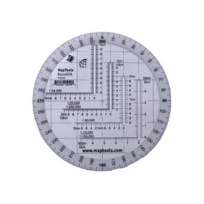 Buy Map Tools Round Military UTM/MGRS Grid Reader & Protractor by