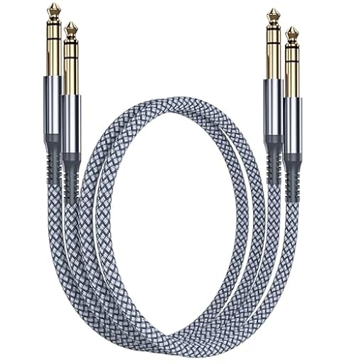 RUXELY Cable Instrumento 6.35mm TRS 1M 2-Pack,Lead Balanceado Audio Estéreo 1/4 Pulgadas Macho 6.3 Jack,Cord 6.35 para Guitarra Eléctrica,Bajo,Teclado,Mezclador,Amplificador Amp,Altavoz | Ya disponible en tu tienda friki favorita! En mundofriki.es!