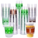 Gatherfun 100 vasos de plástico de fútbol de 16 onzas, suministros ideales para fiestas y recuerdos de fiesta