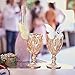 Kesote 100x Tischkarten Schmetterling Hochzeit Nameskarten Glasanhänger Platzkarten Taufe Kommunion Tischdeko (Gold und Silber)