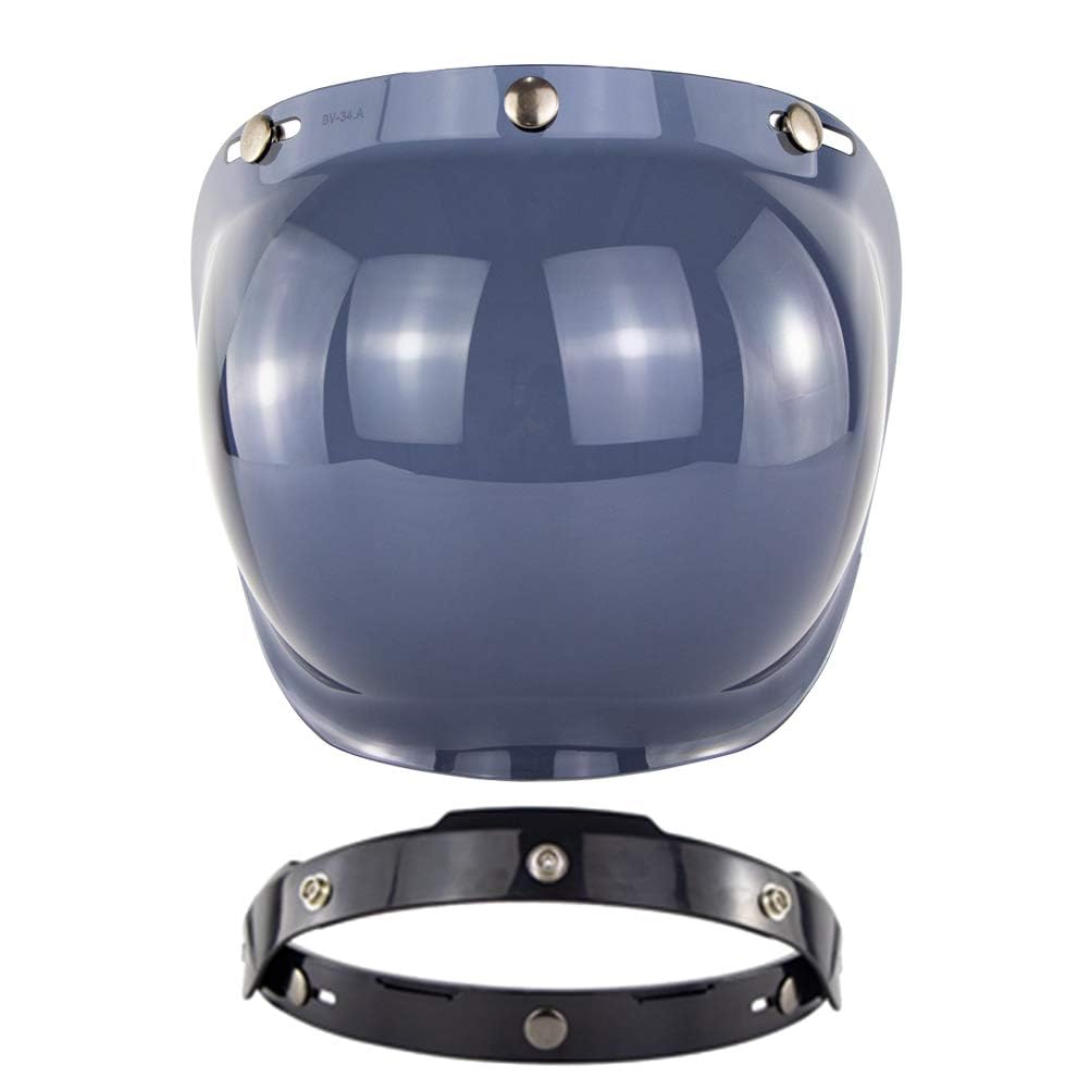 SPYMINNPOO Helmet Bubble,Open Face Helmet Bubble Visor Motorcycle Motorcycle Helmets Accessorie (Brown)