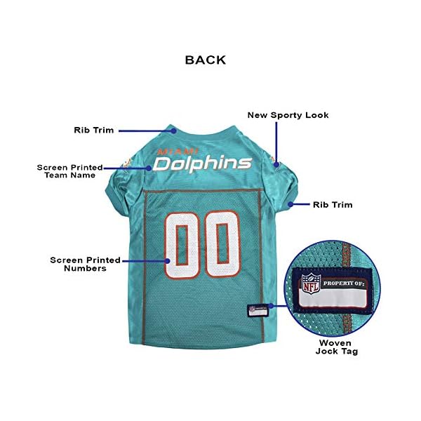 NFL Miami Dolphins Dog Jersey, Size: X-Large. Best Football Jersey Costume for Dogs & Cats. Licensed Jersey Shirt. NFL Miami Dolphins Dog Jersey, Size: X-Large. Best Football Jersey Costume for Dogs & Cats. Licensed Jersey Shirt.