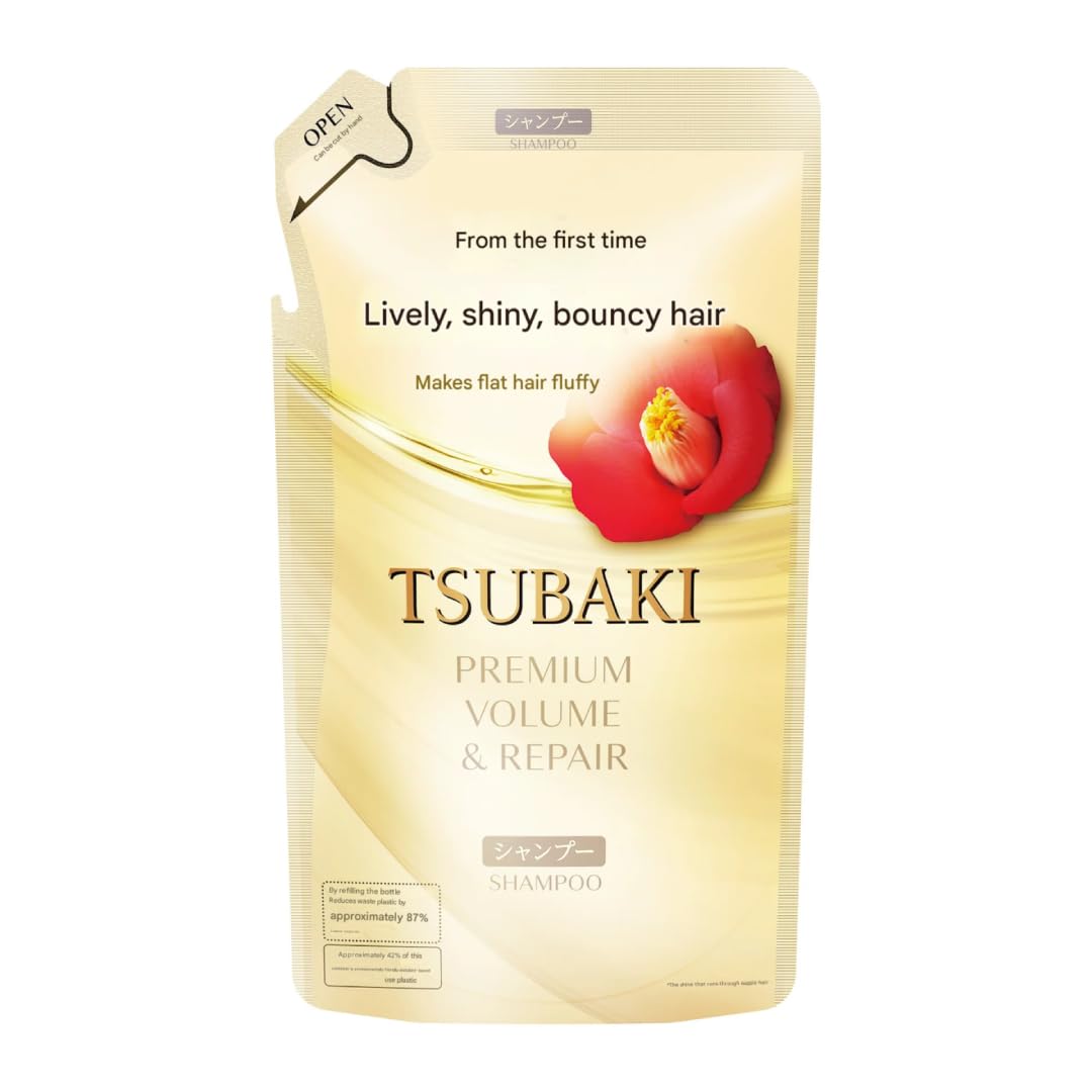 SOFIA BY ODE Hair Professional Repair Tsubaki Premium Volume & Repair Shampoo - with Camellia Oil For Dry, Damaged Hair, 450ml + 450ml