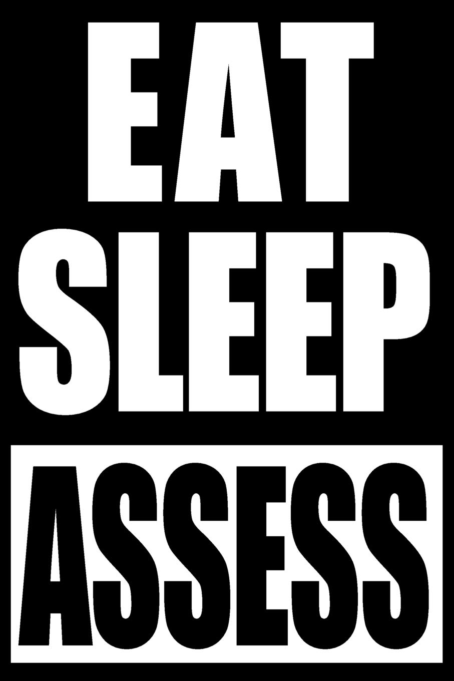 Eat Sleep Assess | Insurance Assessor Cool Notebook, Medium Ruled Blank Journal