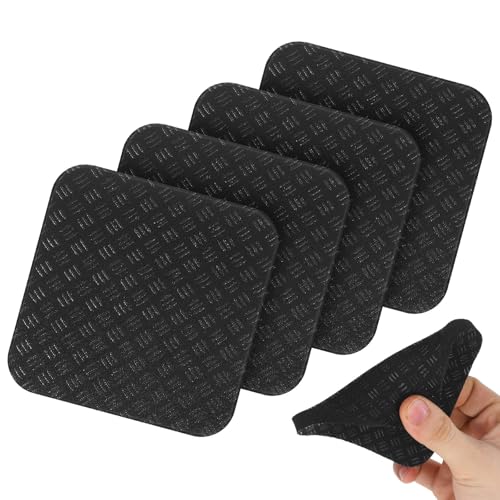 DECHOUS 4 piezas Tapetes antideslizantes para equipo de ejercicio en caminadora, almohadillas de alta densidad 10x10x1 cm, protector de piso para alfombra y madera en gimnasio en casa