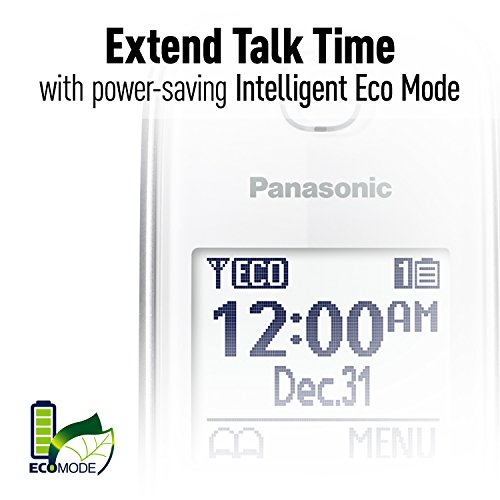 Panasonic DECT 6.0 Expandable Cordless Phone wit   h Answering Machine and Smart Call Block - 2 Cordless Handsets - KX-TGD532W (White)