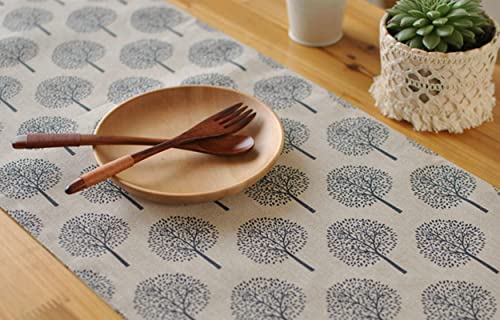 Chemin de table en coton et lin de qualité supérieure pour table longue