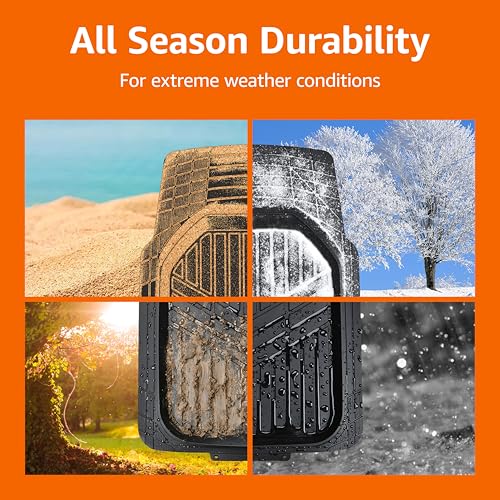 Image of Amazon Basics 3-Piece All-Weather Heavy Duty, Full Set PVC Floor Mats for Universal Fit in Cars, SUVs, and Trucks, Black, Trim to Customize