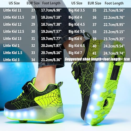 Image of AIkuass USB Chargable Led Light Up Roller Shoes Wheeled Skate Sneaker Shoes F.