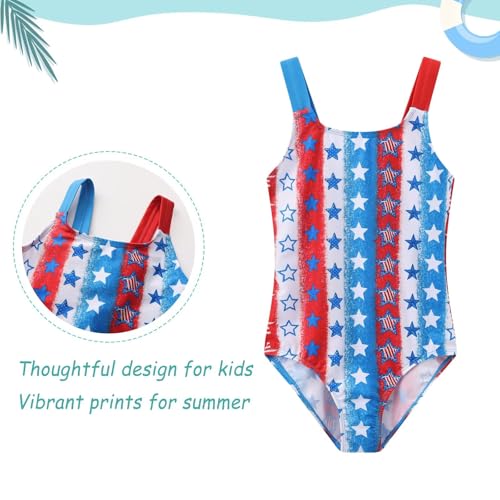 Image of Girls One Piece Swimsuits Tie Dye Bathing Suit Hawaiian Summer Swimwear for Girls 3-16 Years