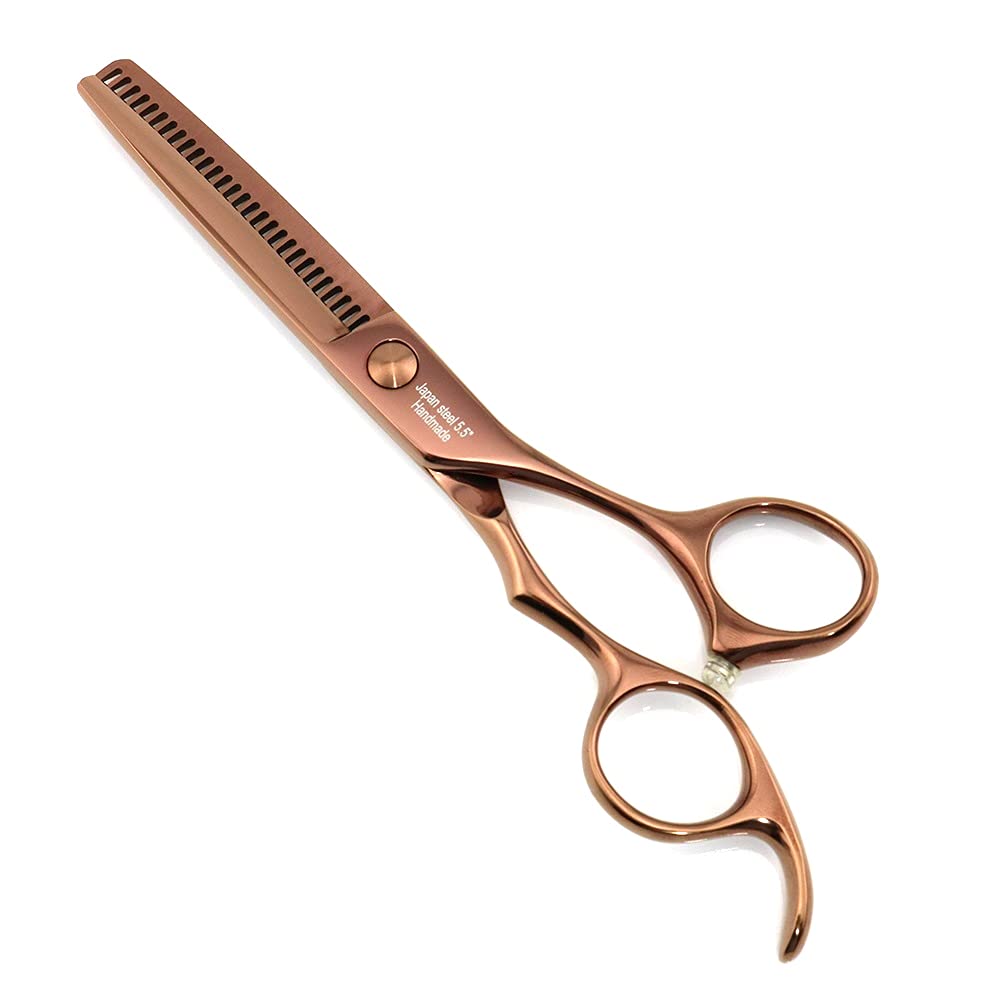 5.5 pulgadas pelo adelgazamiento tijeras Japón 440C adelgazamiento tijeras profesional adelgazamiento del pelo tijeras peluquero tijeras borde convexo Kinsaro