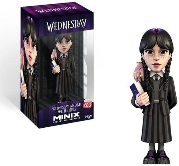 Bandai Minix Wednesday Addams With Thing Model Collectable Wednesday