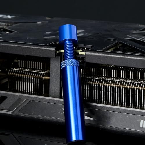 Soporte para tarjeta gráfica GPU ajustable de 74-120mm azul miniatura 3