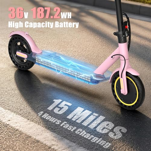 Image of WERHY Electric Scooter, 500W /800W /1000W Powerful Motor & 19 /22 MPH Top Speed, 16 /25 Miles Range, Folding E Scooter with Dual Braking for Teens and Adults