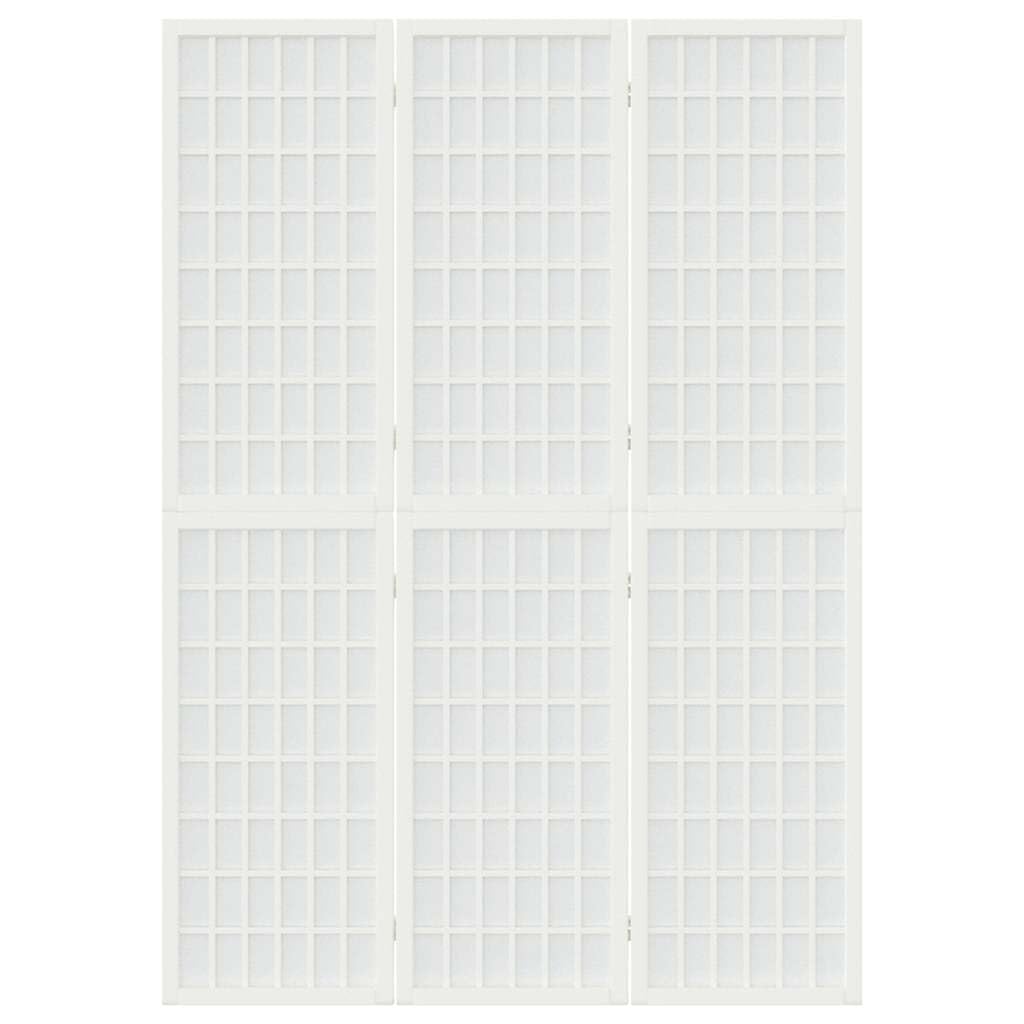 vidaXL Biombo plegable con 3 paneles estilo japonés blanco 120x170 cm