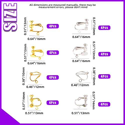 32 Piezas Convertidores de Aretes Clip-on No Perforados miniatura 2