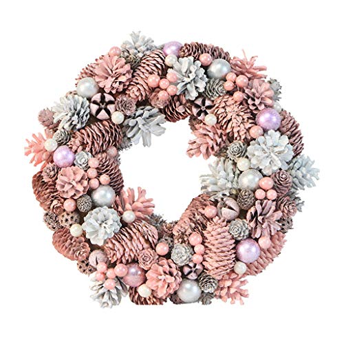 Couronne de Noël pour porte d'entrée qui ne fane pas pour décoration de maison