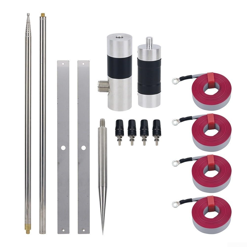 Antena vertical portátil de onda corta de 7 a 54 MHz HF para radio aficionada, aleación de aluminio telescópica para exteriores, equipo jamón para mochileros