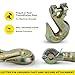 G70 5/16 Chain Hook Heavy Duty Clevis Grab Hook for 5/16 Inch Grade 70 Chain - for Trailer Truck Transport Yellow Chromate Finish (4Pack)