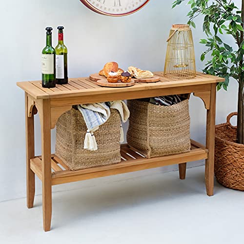 Cambridge Casual 47in 2Shelf Patio Console Table Indoor Outdoor