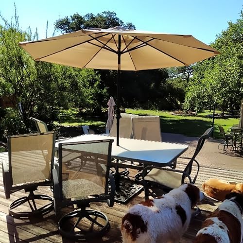 Patio Umbrella Replacement Canopy Square Cantilever Top Cover Outdoor,Outdoor Umbrella Replacement Canopy 6/8 Ribs Sunshade Fabric for 200cm 270cm 300cm Patio Garden Beach Umbrellas Durable