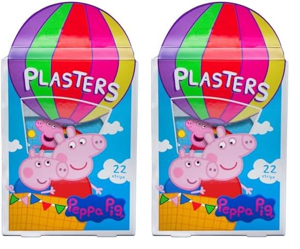 Jellyworks Peppa Pig Kinder Pflaster / x22 Streifen / 4 Größen /...