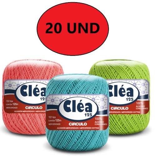 KIT 20 NOVELINHO CLEA 125 MT CIRCULO CROCHE