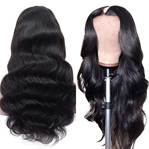 Body Wave V Part Wig Human Hair No Leave Out Brazilian Glueless Human Hair Upart Wig with Lace Beginner Friendly No Sew in NO Glue 150% Density 22 inches