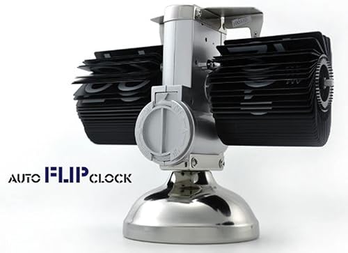 Miniatura 3 de WoneNice Retro Digital Flip Down Clock -Battery Powered Internal Gear Operated Clock for Office Bedroom Kitchen School Hotel Café Décor- Black