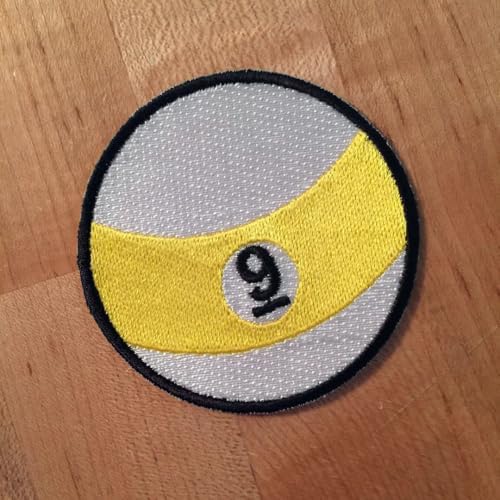 Nine Ball Embroidered Billiards Patch 9-Ball Pool Iron-On Emblem image 4