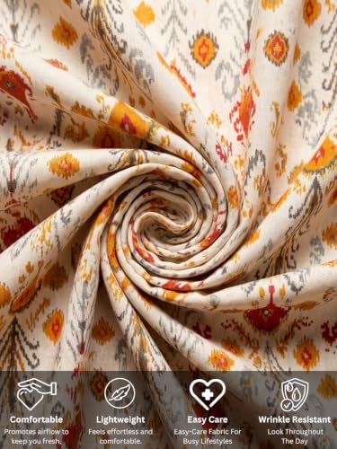 Image of GRECIILOOKS Co ord set for women stylish | Anarkali Kurta-Set - Viscose Printed Kurta & Straight Pant | kurtis| Festive Indian Traditional Outfit Dress for Functions & Puja | Trendy Travel & Streetwear Look for Woman | 3 /4 Half Sleeve